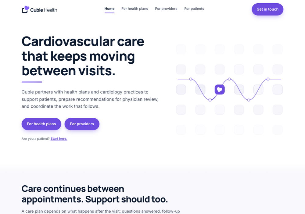 Cubie Health website